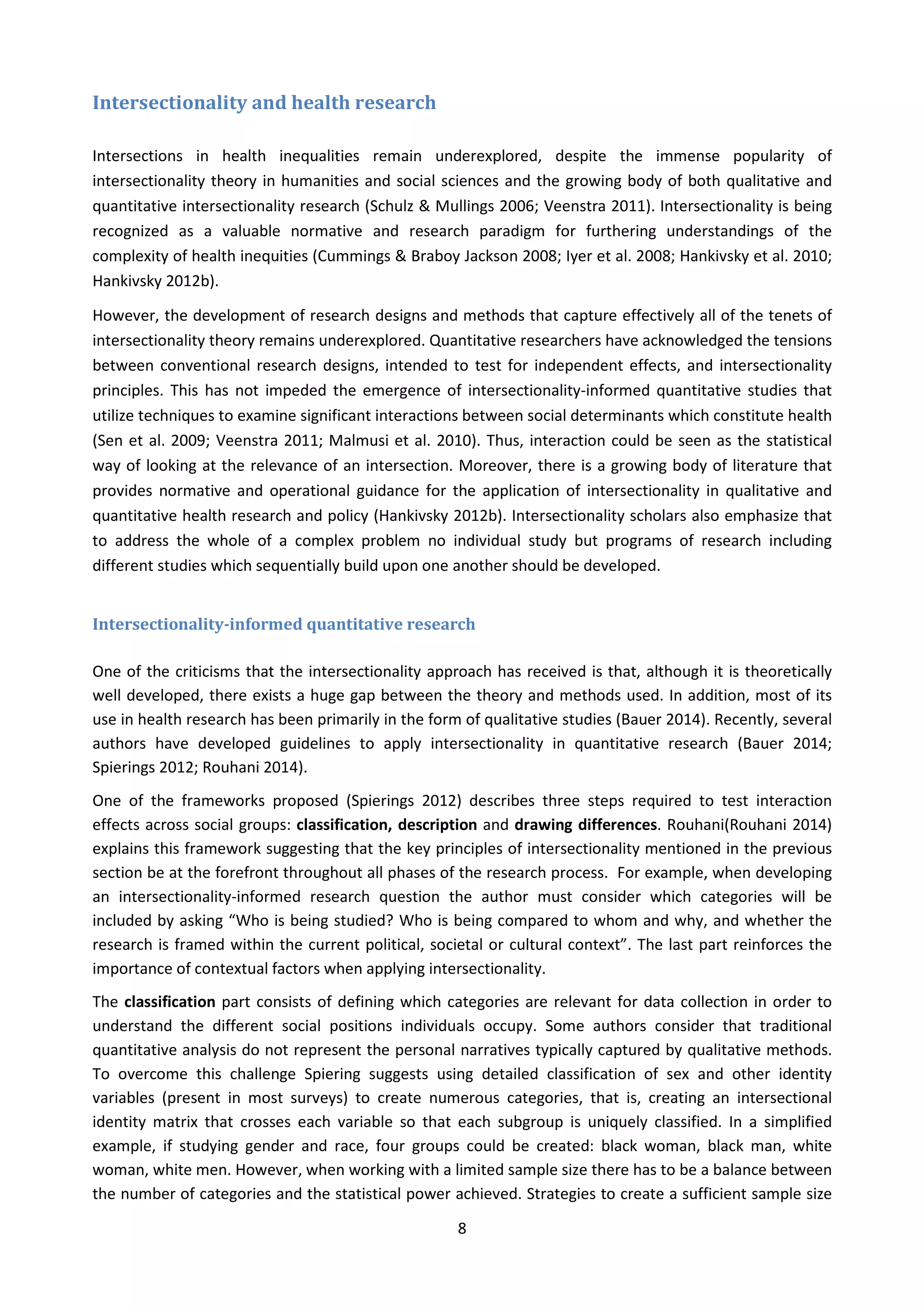 Incorporating Intersectionality in Evaluation of Policy Impacts on ...