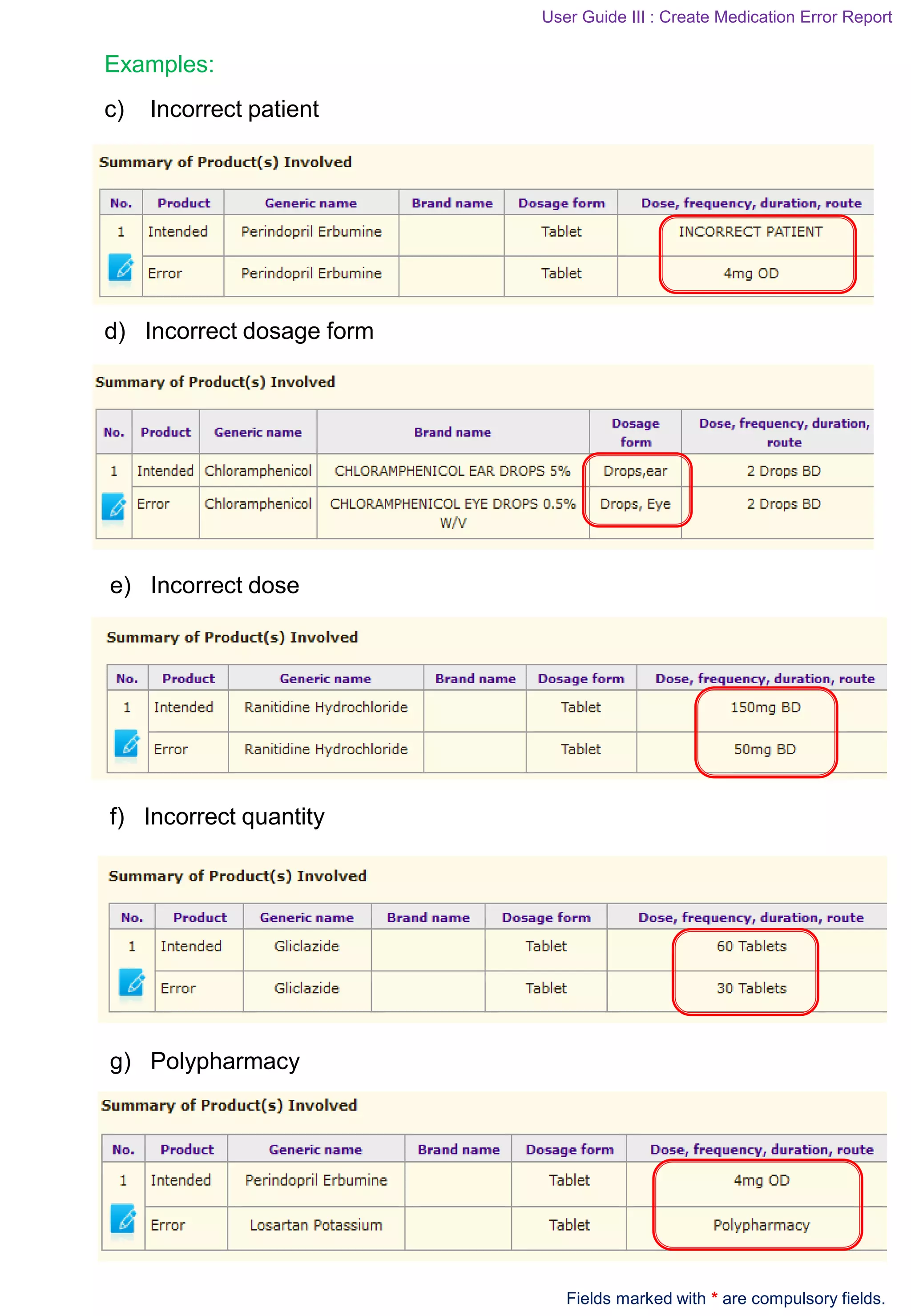 guideline medication error reporting system | PDF