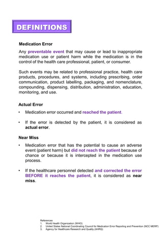 guideline medication error reporting system | PDF