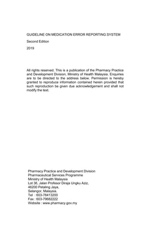 guideline medication error reporting system | PDF