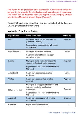 Medication Error Documentation Example guideline medication error reporting system | PDF