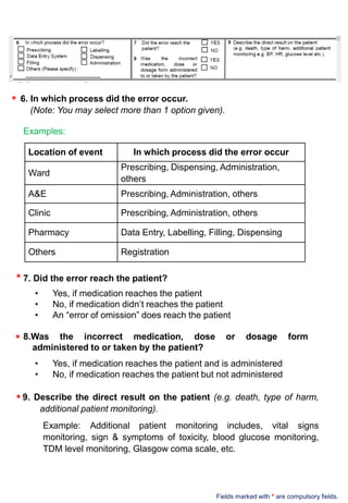 Medication Administration Error Form.pdf guideline medication error reporting system | PDF