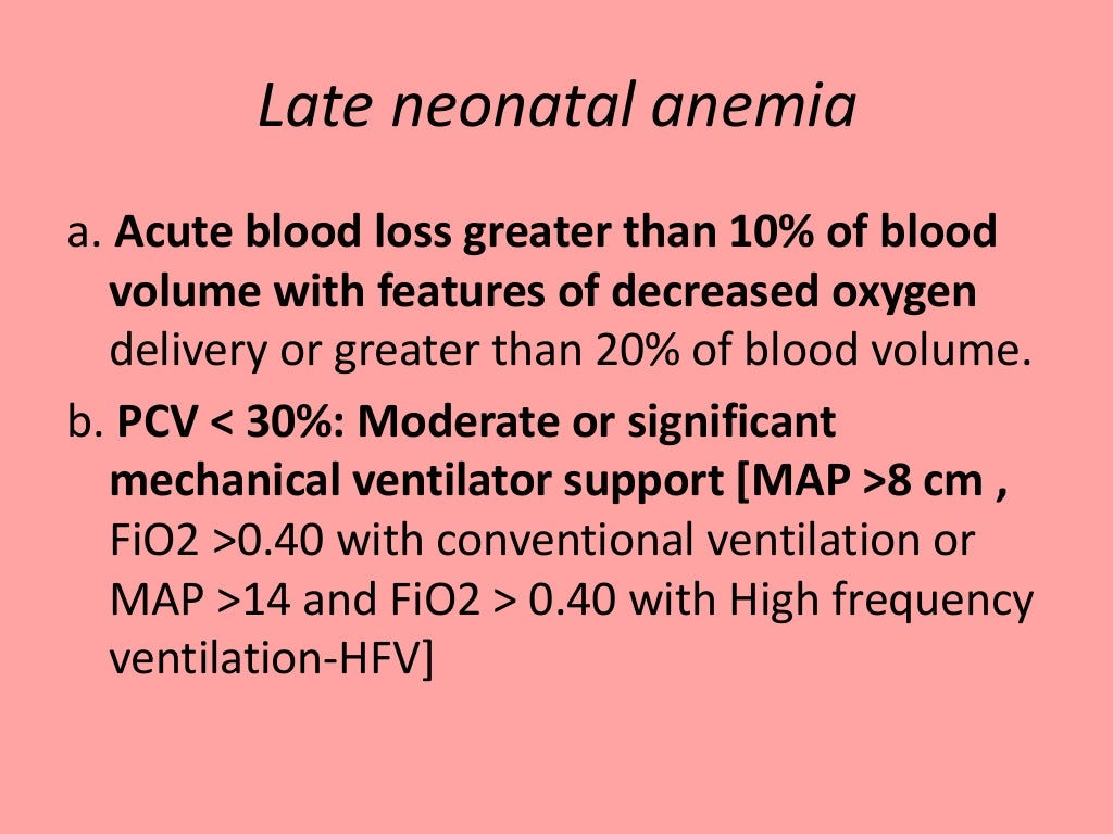 Guideline for blood transfusion in newborn (NNF)