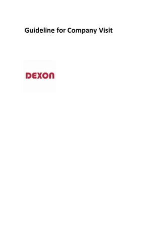 Guideline for Company Visit
 