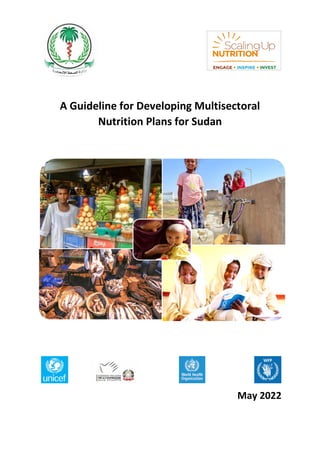A Guideline for Developing Multisectoral
Nutrition Plans for Sudan
May 2022
 