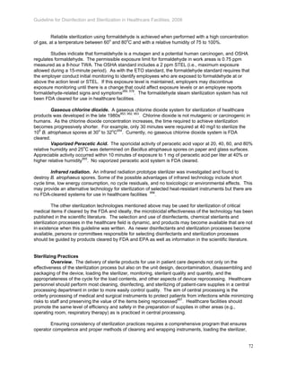 Guideline for disinfection and sterilization in healthcare facilities ...