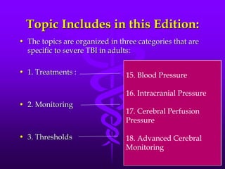 Guideline for management of TBI by Dr.sagor | PPT
