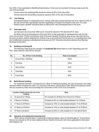 Guideline instruction (valuation factor) & new construction cost for ...