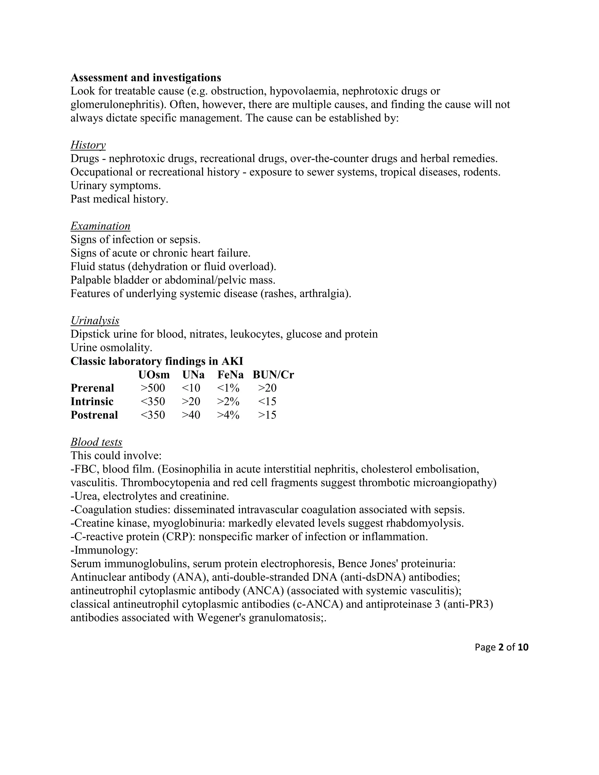 Guideline, management of acute kidney injury | PDF