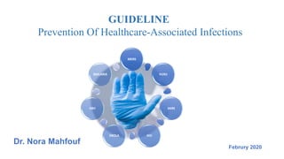 MERS
H1N1
SARS
HIV
EBOLA
HBV
MALARIA
GUIDELINE
Prevention Of Healthcare-Associated Infections
Dr. Nora Mahfouf
Februry 2020
 