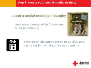 step 7: create your social media strategy



adopt a social media philosophy
                                        Socia...