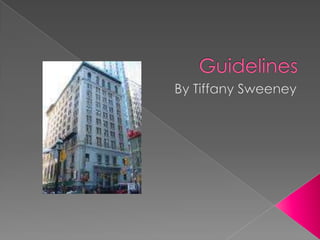 Guidelines By Tiffany Sweeney 