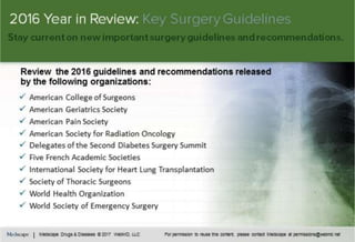 2016  Year in Review: key Surgery Guidelines