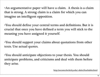 Guidelines for Writing