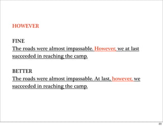 Guidelines for Writing