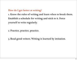 Guidelines for Writing
