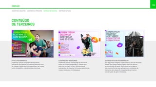 102
COBRAND
CONTEÚDO
DE TERCEIROS
ESTILO FOTOGRÁFICO
Podemos utilizar fotografia de terceiros,
aplicando da mesma forma que fazemos com
as nossas, desde que correspondam ao nosso
estilo fotográfico e às diretrizes técnicas.
OUTROS ESTILOS FOTOGRÁFICOS
Em algumas imagens é permitido o uso de recortes,
desde que traga melhor apelo visual e reforce
a comunição da peça. Aplicamos as imagens
da mesma forma que aplicamos o conteúdo de
terceiros em peças Oi, respeitando a mesma
construção do grid e módulos.
ILUSTRAÇÕES SEM FUNDO
Podemos utilizar ilustrações de terceiros
sobre os fundos degradês Oi, desde que
elas não tenham fundo. Aplicamos as
ilustrações da mesma forma que aplicamos
nossos produtos em destaque.
LOREM IPSUM
ÉÇ AT HAS ID
CIBO QUIDAM.
LOREM IPSUM DOLOR SIT AMET, EA APEIRIAN
INTERESSET PRI, EA OMNIS EIRMOD DICERET.
At vero eos et accusamus et iusto odio
dignissimos ducimus qui blanditiis.
LOREM IPSUM DOLOR
NO DISCERE
R$
,90
/MÊS29
LIGUE 0800 721 8080
OU ACESSE OI.COM.BR
LOREM IPSUM
DOLOR SIT
AMET ÉÇ AT
HAS ID CIBO.
LOREM IPSUM DOLOR SIT AMET, EA APEIRIAN
INTERESSET PRI, EA OMNIS EIRMOD DICERET
EUM, IN LIBRIS SUSCI.
At vero eos et accusamus et iusto odio
dignissimos ducimus qui blanditiis praesentium
LOREM IPSUM DOLOR
R$ /MÊS29
LIGUE 0800 721 2014
E PARTICIPE DA PROMOÇÃO
ACESSE OI.COM.BR OU VÁ A UMA LOJA
LOREM IPSUM DOLOR SIT AMET,
São mais de XX canals, sendo XX em HD, e
internet 24 horas pra dentro e fora de casa.
R$79,90
/MÊS
ASSINE OI TV
HBOMAX HD POR
LOREM IPSUM
DOLOR SIT
AMET LOREM
CONSECTETUR
LOREM IPSUM
ACESSE OI.COM.BR
ASSINATURAS CONJUNTAS LOGOMARCA DE PARCEIROS CONTEÚDO DE TERCEIROS ADAPTAÇÃO DE PEÇAS
 