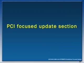 PCI focused update section 
