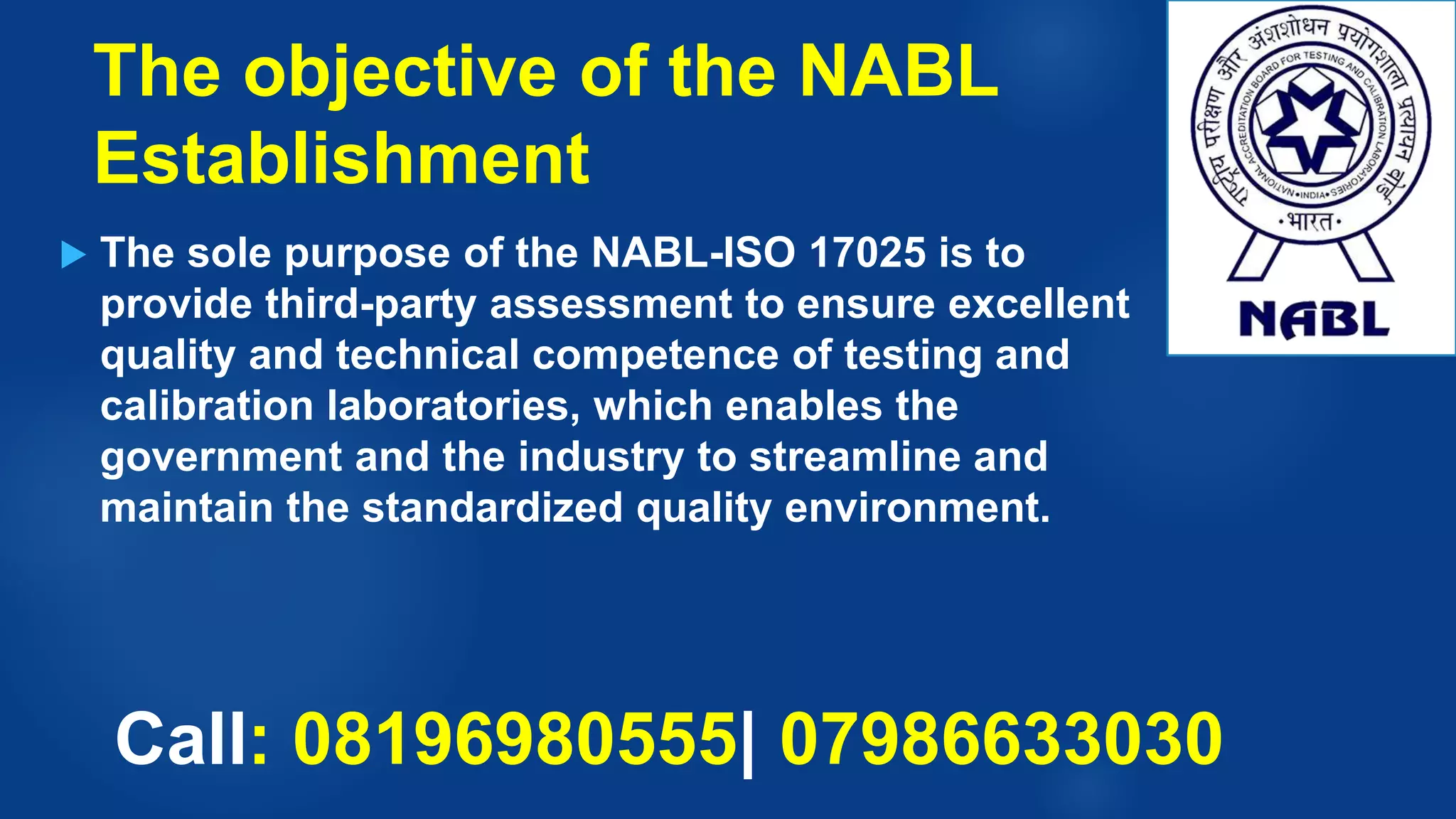 Guidelines and process of nabl lab setup PPT
