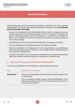 Guidelines authorized identifications