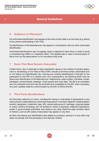 Guidelines authorized identifications