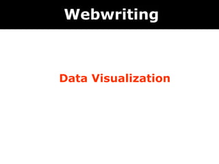 Webwriting



 Data Visualization
 