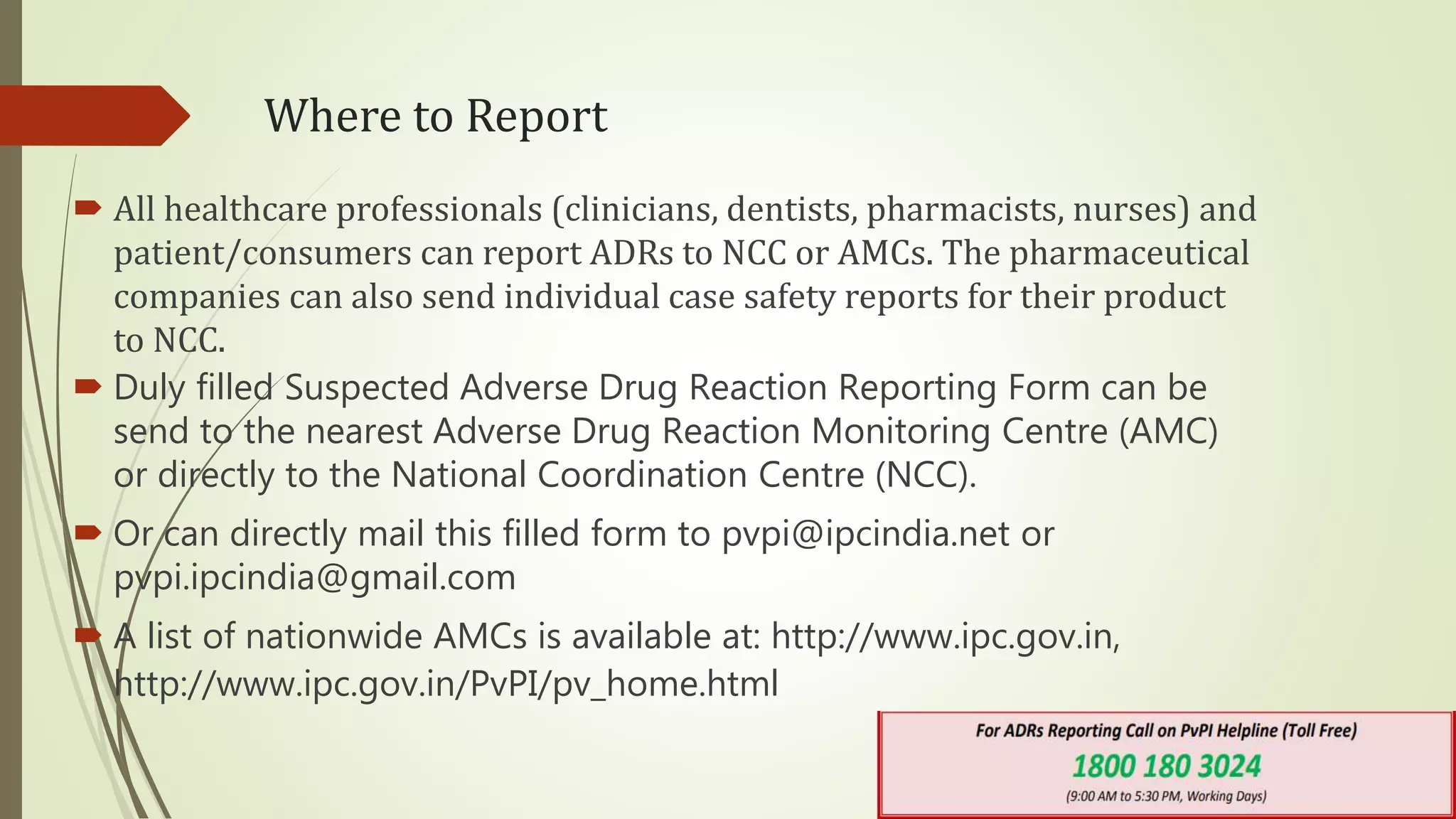 Guidelines For ADR Reporting.pptx | Pharmaceutical Industry | Industries