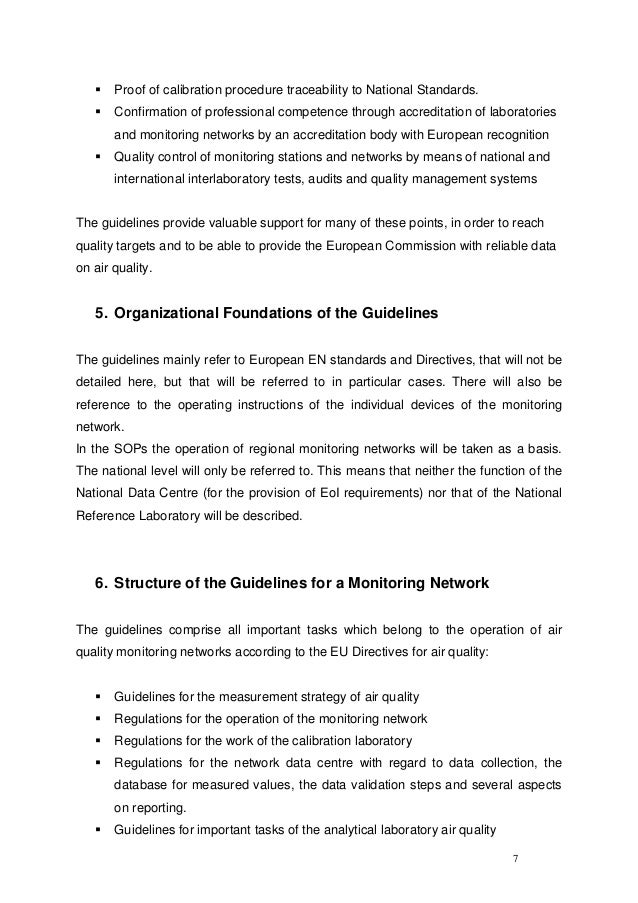Guidelines for ambient air monitoring network