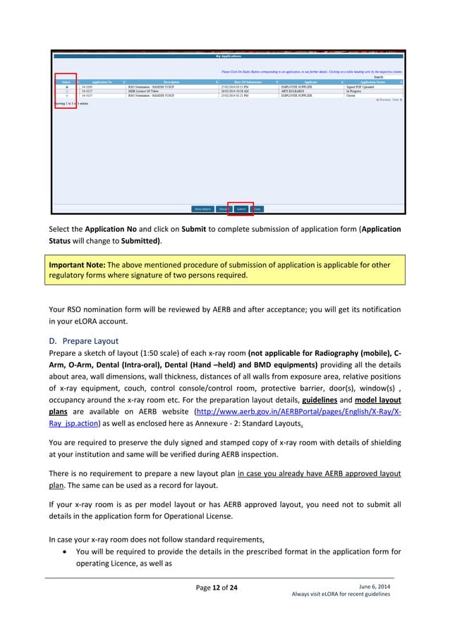Guidelines for applying AERB Licence. | PDF