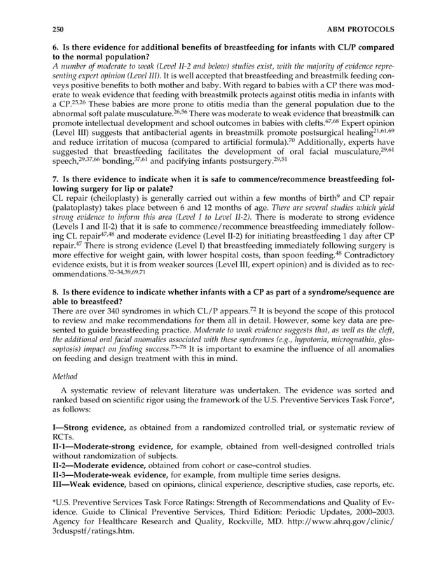 Guidelines For Breastfeeding Infants With Cleft Lip, Cleft Palate, Or