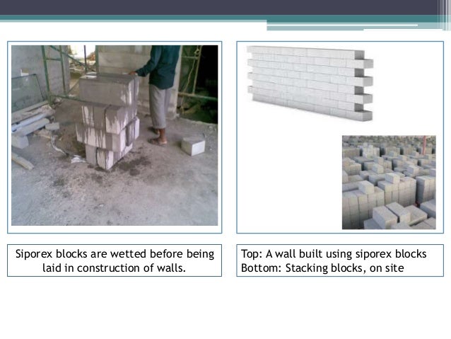 Siporex roof
