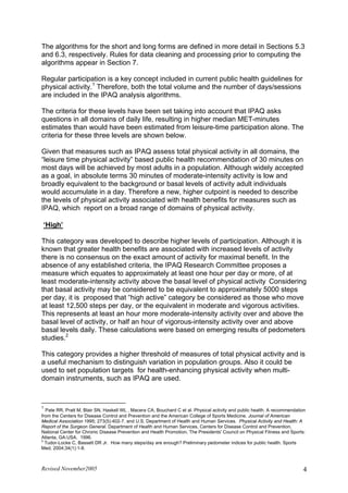 GuidelinesforDataProcessingandAnalysisoftheInternationalPhysicalActivit ...