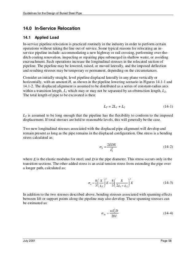 steel elasticity modulus of pipe of steel buried for Guidelines design pipe