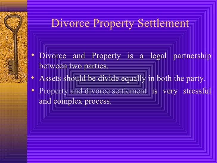 Guidelines for divorce settlement