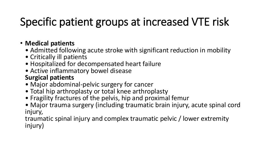 Guidelines for dvt prophylaxis in surgical patients