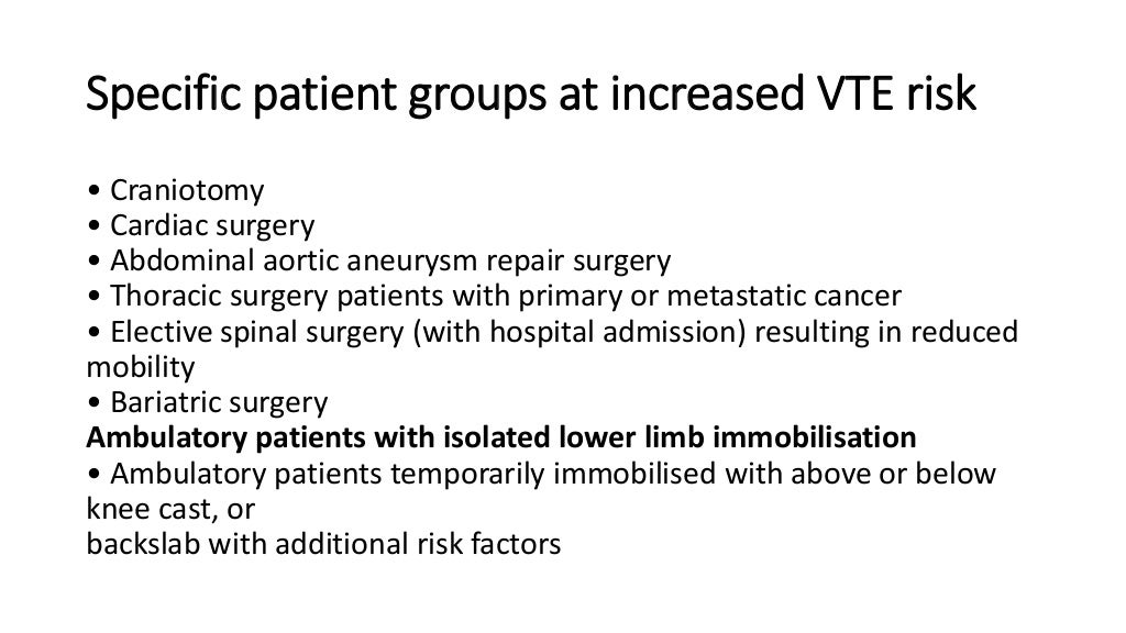 Guidelines for dvt prophylaxis in surgical patients