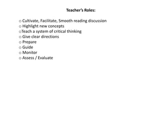 Guidelines for effective reading discussion | PDF