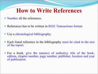 Writing Reference Number Guidelines for Final Year Engineering & Technology Project.ppt