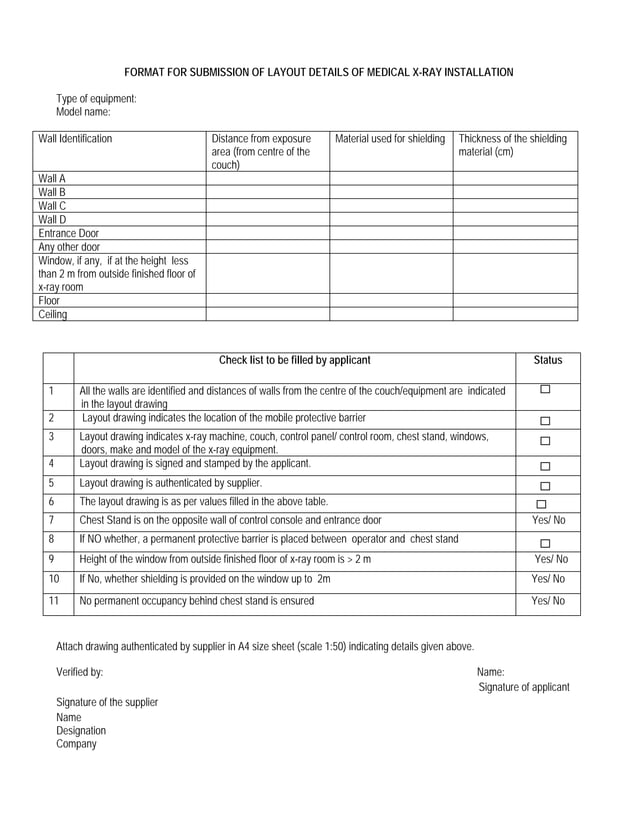 Guidelines for layout as per AERB PDF