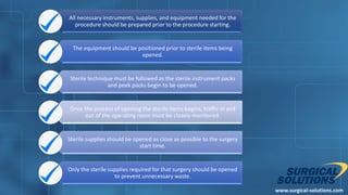 Guidelines for Maintaining a Sterile Field in an Operating Room | PDF