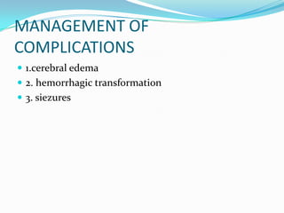 Guidelines for management of acute stroke | PPTX