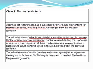 Guidelines for management of acute stroke | PPTX