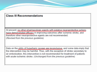 Guidelines for management of acute stroke | PPTX