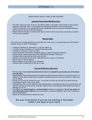 Brain Injury Checklist.pdf Guidelines for mild_traumatic_brain_injury_and_persistent_symptoms | PDF