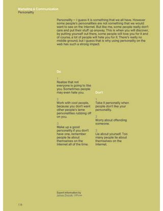 Guidelines for online success