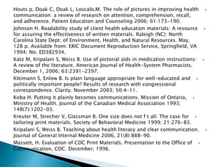 Guidelines for patient edu.materials 