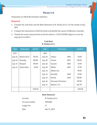 Guidelines for practical & project work in accounting | PDF