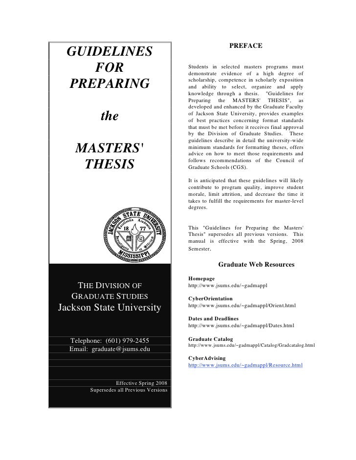 Master thesis size