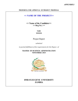 Guidelines for project | DOCX