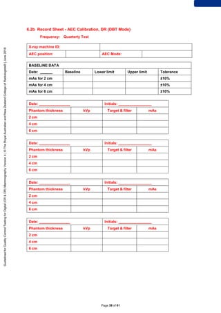 Drc Table Post Testing Chart.pdf Guidelines for quality control testing for digital cr dr mammography v4 ...